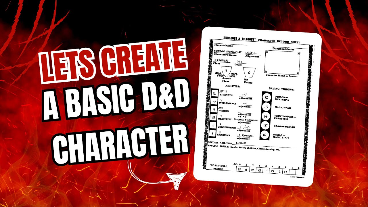 How To Create a Basic Dungeons and Dragons Character - YouTube