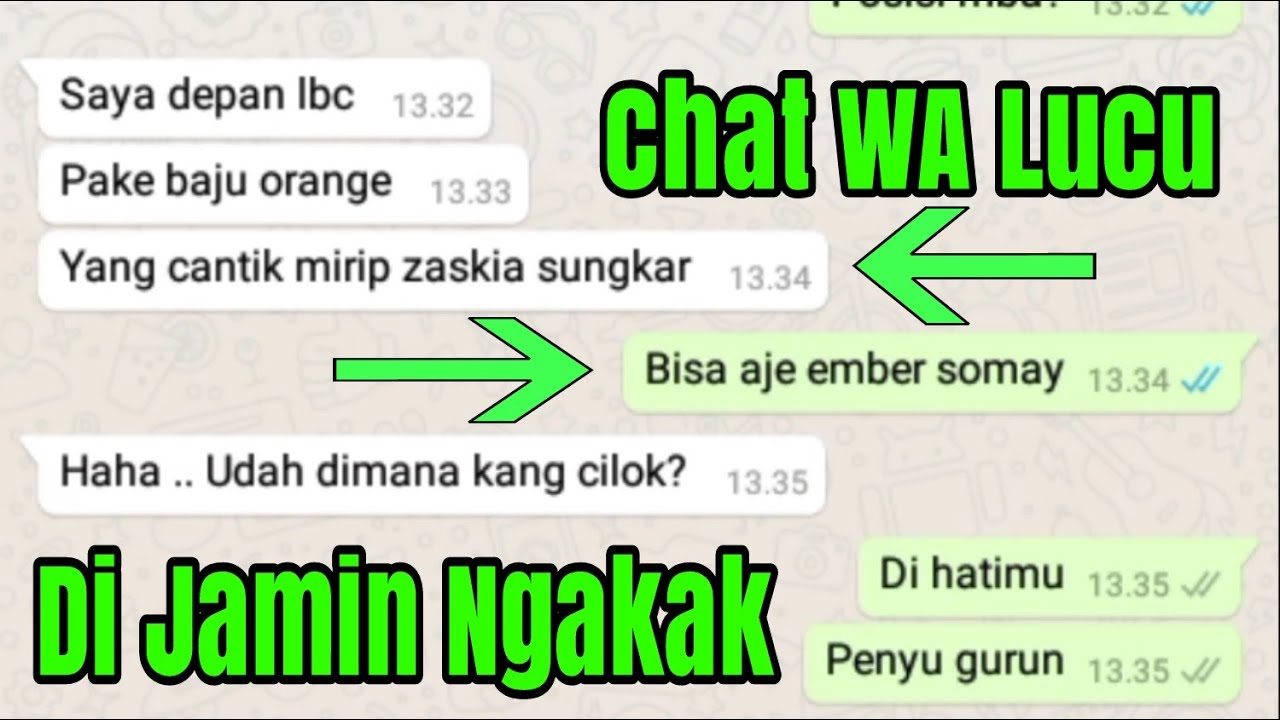 Gombalan Maut Chat Whatsapp Lucu Tampol Onlen 7 Youtube