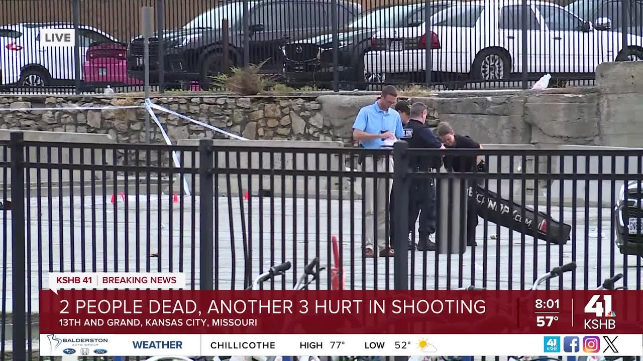 KCPD investigating multiple shootings at 12th & Grand that killed 2 men, injured 3 others
