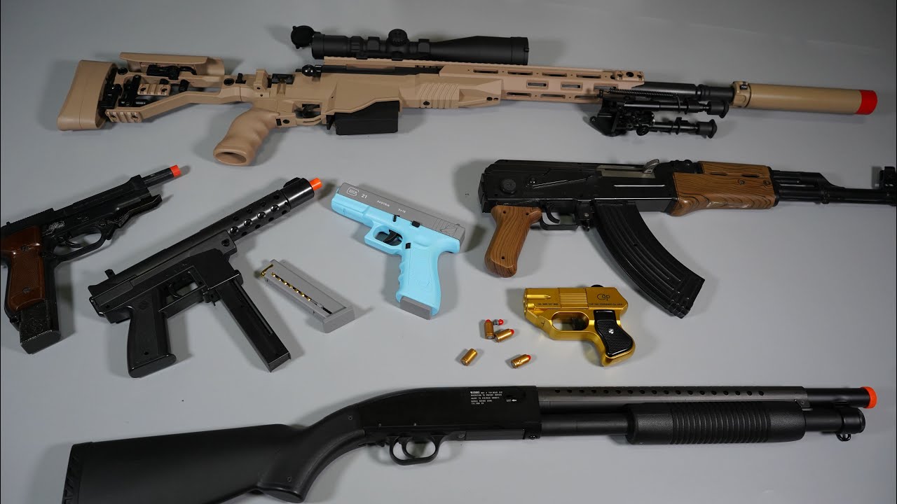 M24 Bolt Action Shell ejecting Sniper Rifle Glock21 ToyGun AK47