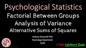 Psy320: Factorial ANOVA Alternative SS