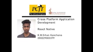 Chat App Full tour | React Native | Java Institute.