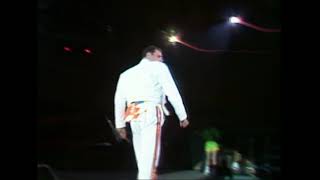 Mad Freddie ends the show early at Wembley Stadium.