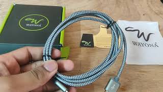 Wayona Type C Cable | Cheapest Nilon braided Fast Charging Cable