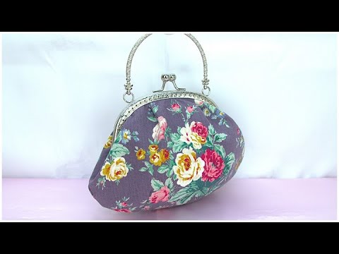 がま口ポーチ作り方 小物入れミニバッグ作り方 型紙作り方 how to make