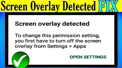 How to fix screen overlay detected 100% Solved promise [ screen overlay problem ] ✔