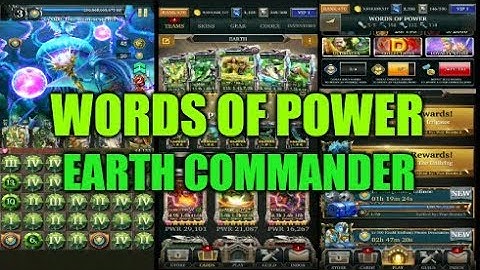 Legendary Game Of Heroes :- Words Of Power Earth Commander Decks/Strategy