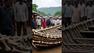 cow old sad story farmer made skeleton bones boat #shorts