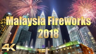 4K - KLCC Malaysia New Year 2018 Fireworks