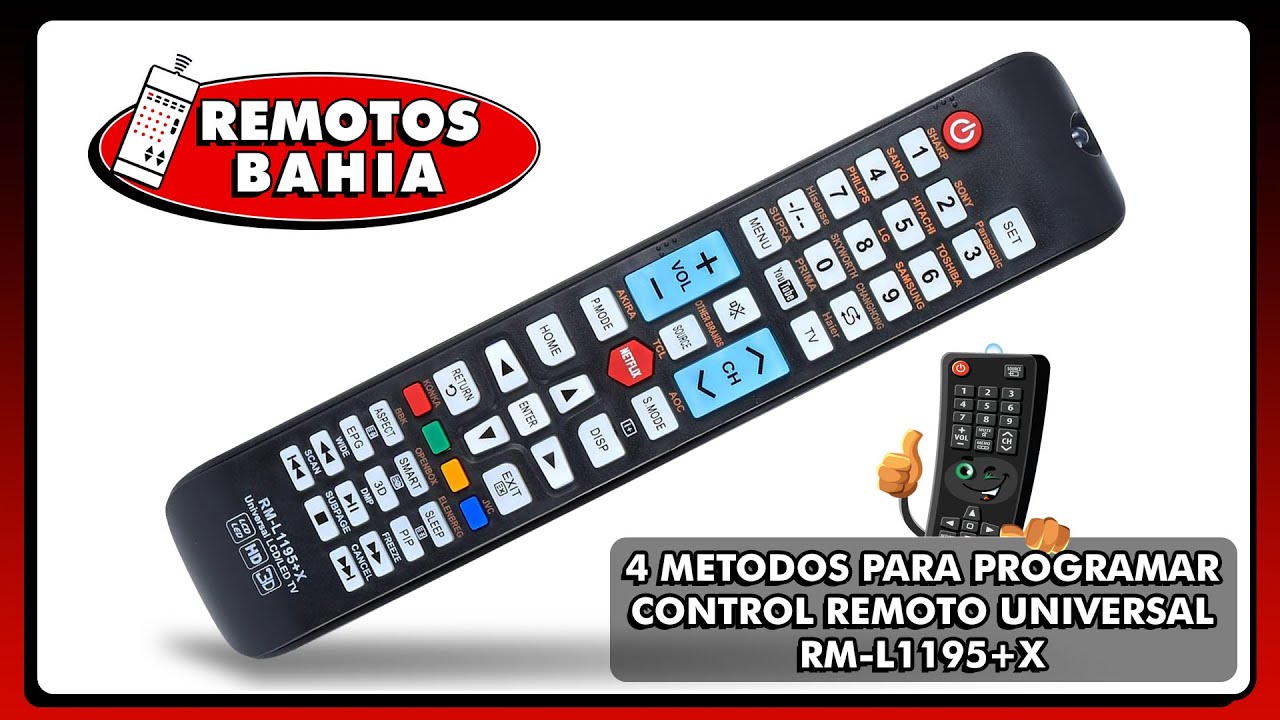 4 METODOS PARA PROGRAMAR CONFIGURAR UN CONTROL REMOTO UNIVERSAL HUAYU RM-L1195X+ EN UN SMART TV