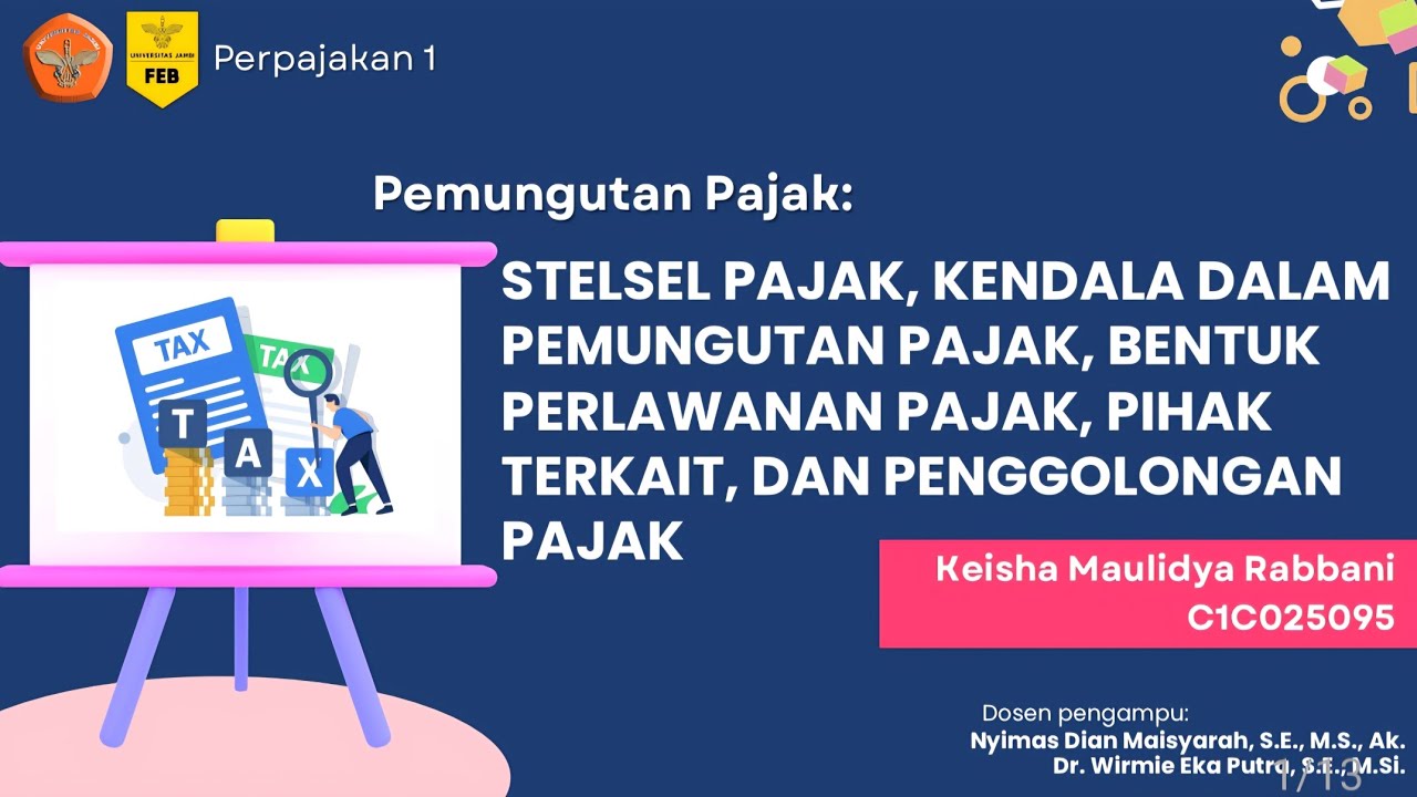 Pemungutan Pajak: Stelsel, Kendala, Bentuk Perlawanan, Pihak Terkait dan Penggolongan Pajak