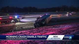 Des Moines traffic: 80/35 lanes fully reopen after morning crash