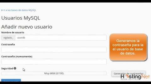 Crear Base De Datos Mysql en cPanel - HostingNet