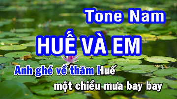 Huế Và Em (Karaoke Beat) - Tone Nam | Nhan KTV