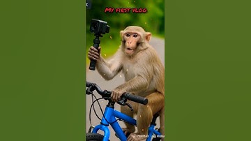 My first vlog ||😂🎥 Monkey started the blog in YouTube | technologya 🔥#viral #shorts #editing #funny