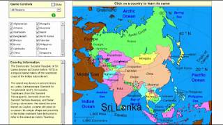 Learn The Countries Of Asia Geography Map Game Sheppard Software Youtube