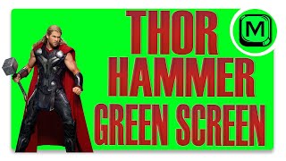 Green Screen Thor Catching Thors Hammer
