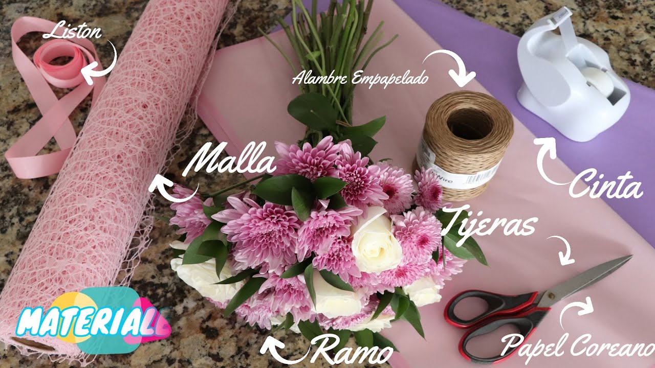 Envolver Un Ramo de Flores // Técnica Coreana (Wrapping Flower Bouquets) 