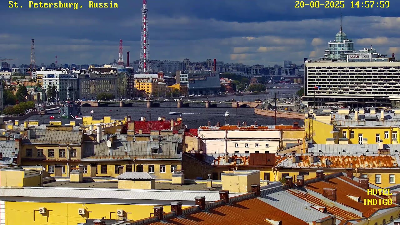 LIVE PTZ St. Petersburg Hotel Indigo. Смотровая площадка отеля Индиго ...