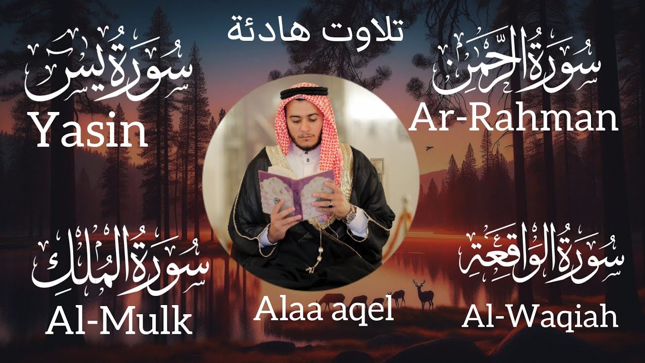 Surah Yasin(Yaseen) Ar-Rehman, Al-Mulk, A;-Waqiah | Full With Arabic  by Alaa Aqel