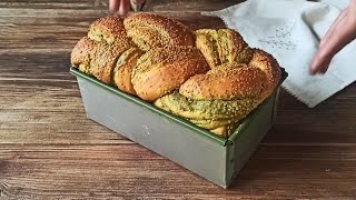 Matcha tozlu sağlıklı ekşi mayalı ekmek!