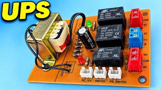 DIY Automatic UPS for 12V to 220V Inverter | Changeover Switch