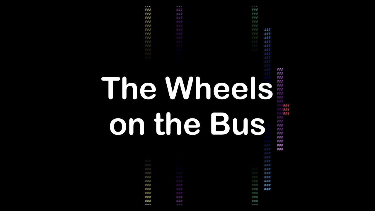 The Wheels on the Bus (Xylophone/Glockenspiel Relaxing Dancing Lines