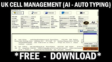 UK Cell Management Form Filling Auto Typing Software | Form Filling Auto Typing Software