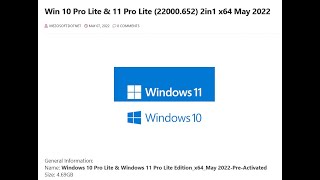 Win10 ( Windows 11 & 10 Pro Lite No TPM x64 )