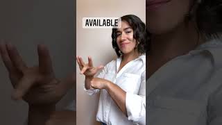 AVAILABLE (Are you available tonight? Yes, we're available) | ASL Glossary | The ASL Shop