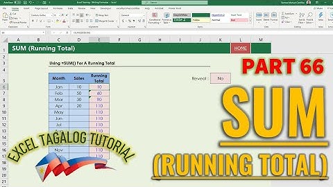 [Excel Tagalog Tutorial #66] Running Total