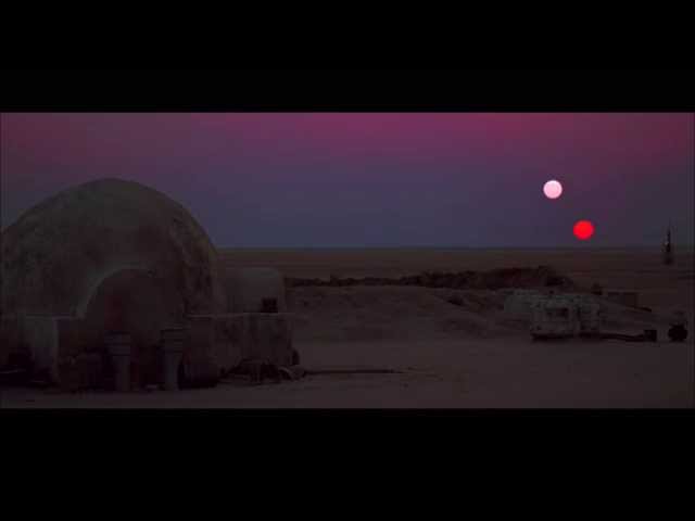 Binary sunset... from A New Hope, Star Wars: The Digital Movie Collection class=