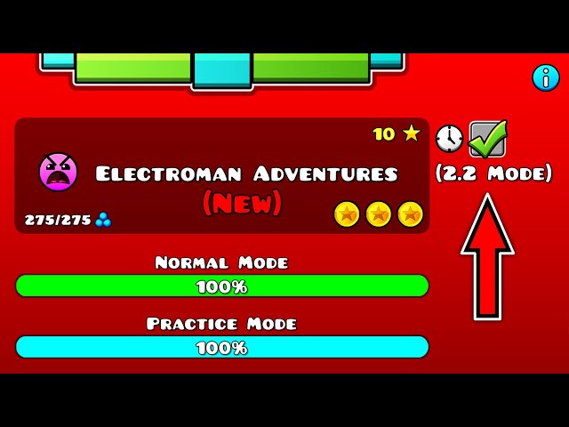 Official Levels 2.2 mode | Geometry dash 2.2 class=