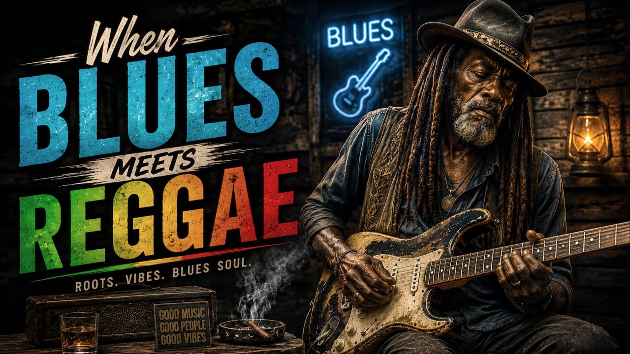 Relaxing BLUES Meets REGGAE 🌴🎸 | Vintage Blues Rock Session