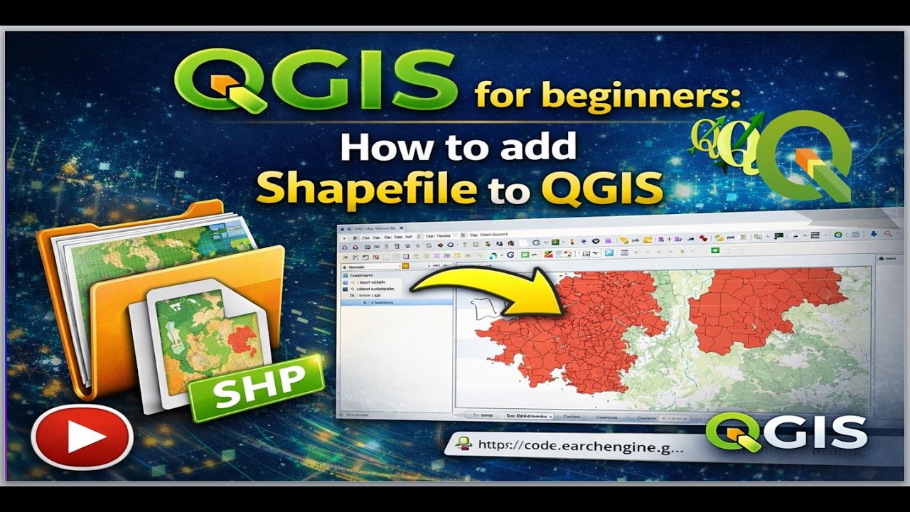 QGIS for beginners: How to add shapefile to QGIS - YouTube