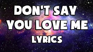 (Lyrics)- Fifth Harmony - Don't Say You Love Me - Music Subtitle