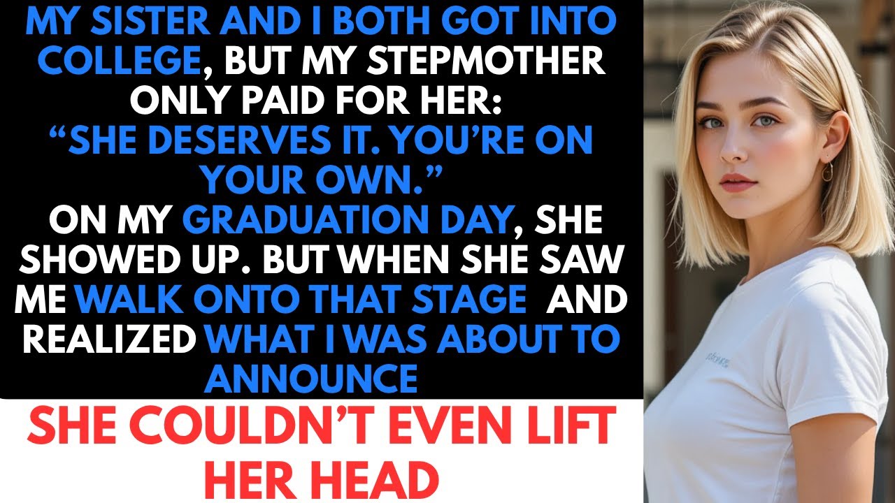 My Stepmom Paid for My Sister’s Tuition — But Not Mine. At Graduation, I Made Her Face Go Pale...