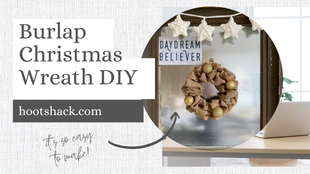 Burlap Railing Burlap Christmas Wreath DIY - YouTube