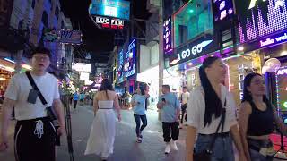 {4K} Pattaya Beautiful walking street full of action. May 2023. Thailand V#191