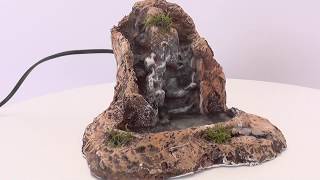 Waterfalls with lake for functioning nativity scene cm 25x19x16 h. video