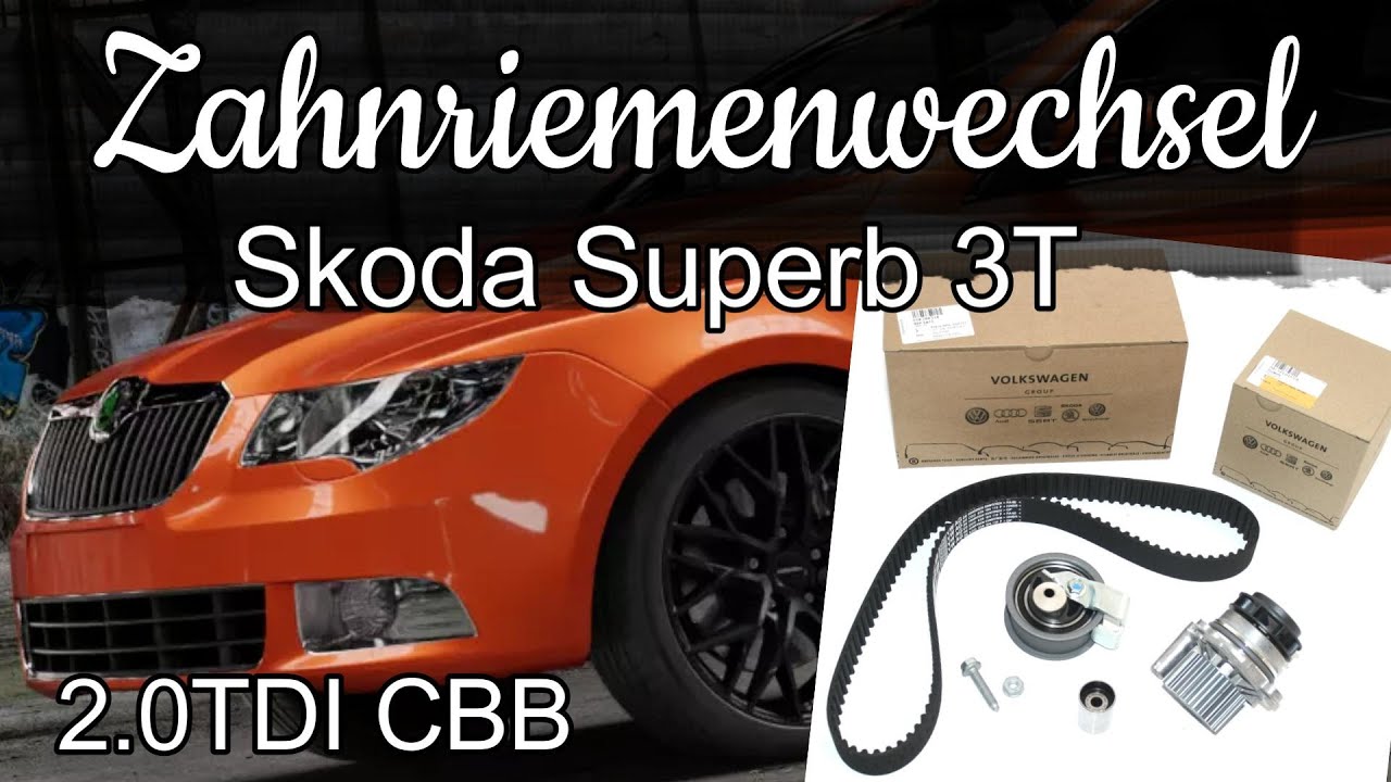 Zahnriemenwechsel am 2.0 TDI (Skoda Superb 3T)Timing belt replacement on the 2.0 TDI (Skoda Superb)