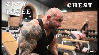 Bodybuilder Coty Losee Trains Chest In Off-Season