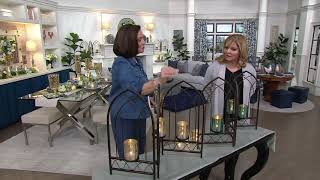 3-Panel Metal Screen with Mercury Glass Votives by Valerie on QVC