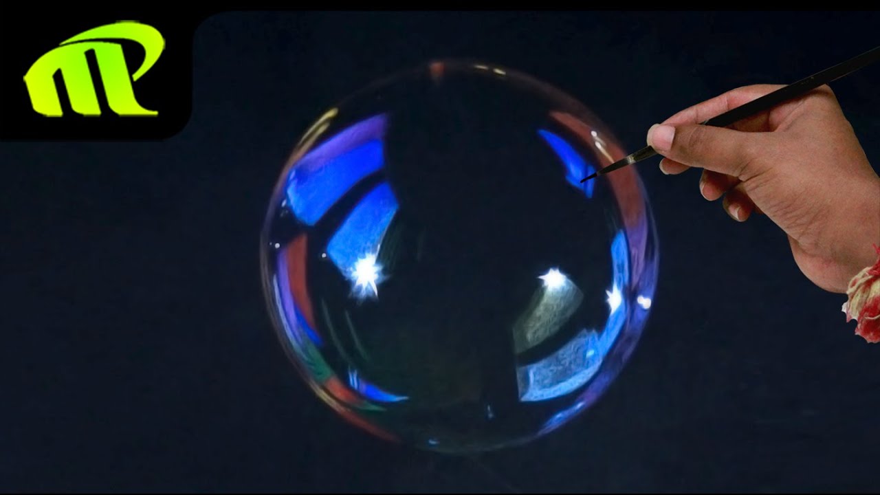 Drawing a Soap Bubble - Time Lapse - YouTube