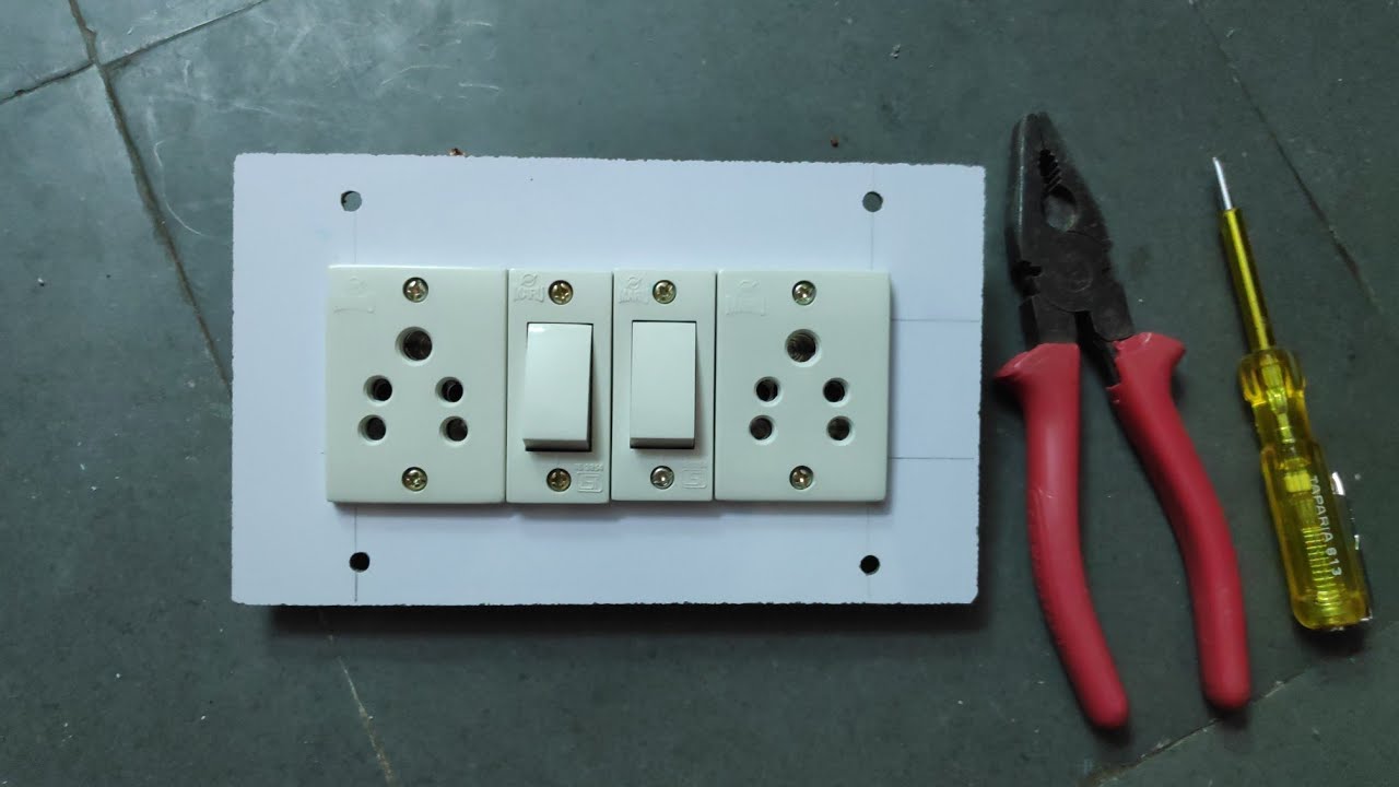 How to fitting in electrical switch board in telugu Power supply in