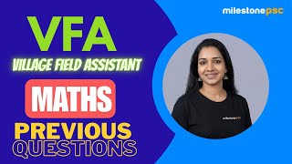 Must-Know Questions 🔥| VFA MATHS PREVIOUS QUESTIONS | PSC Village Field Assistant Maths Questions