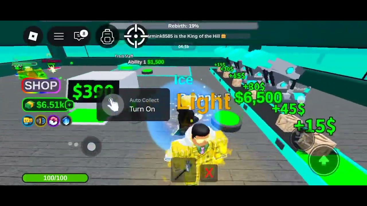 Roblox elemental tycoon ice power 🥶🥶🥶🥶🥶🥶