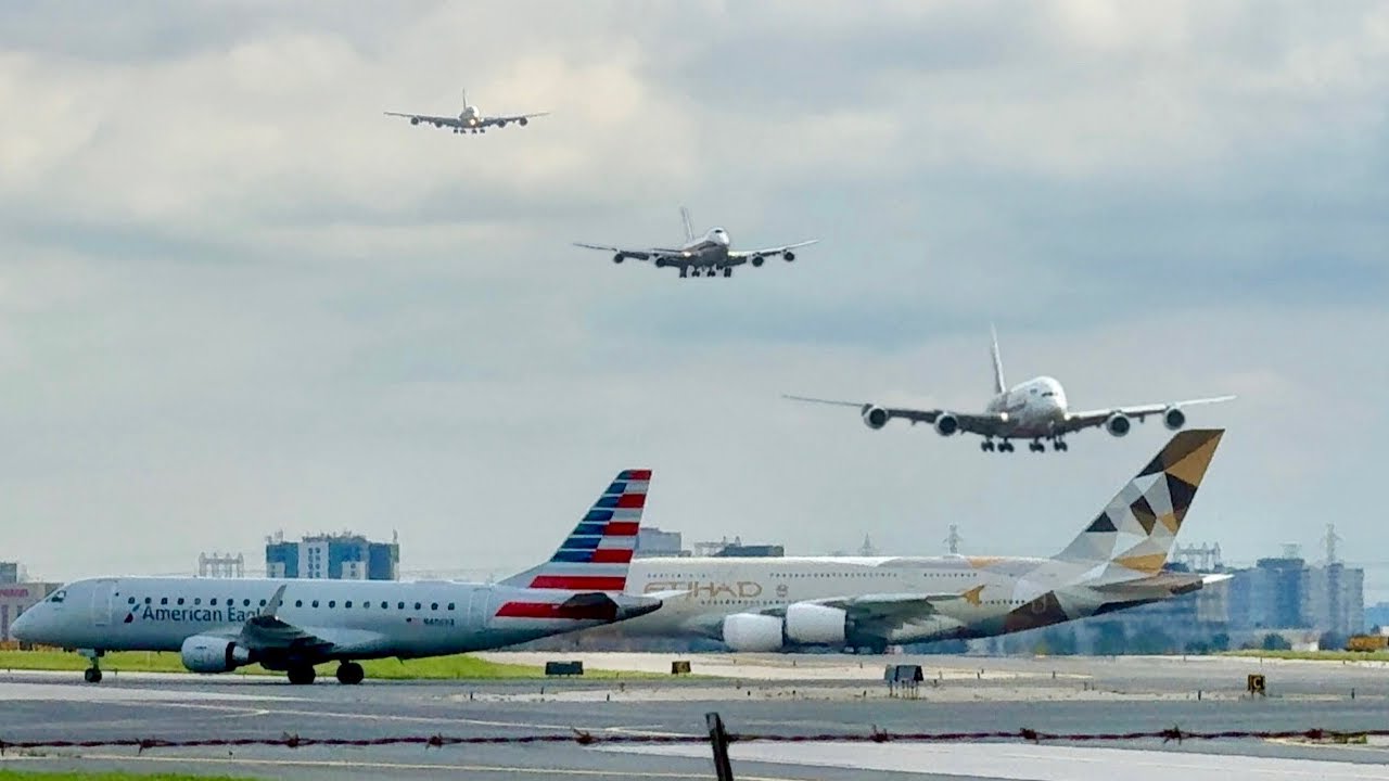 HEAVY LANDINGS! A380, 747 & 777 Arrivals Toronto (YYZ)