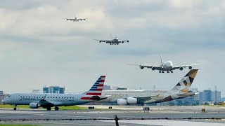 HEAVY LANDINGS! A380, 747 & 777 Arrivals Toronto (YYZ)
