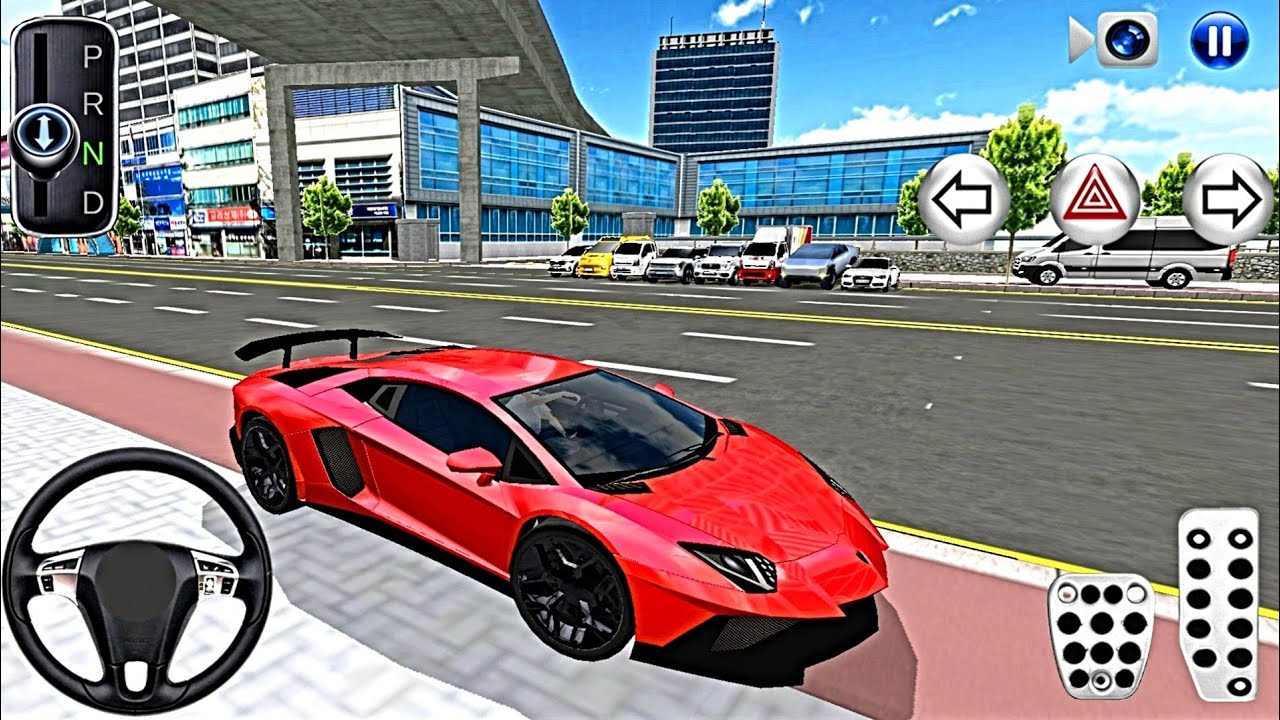 New Red Lamborghini For Parking - 3D Driving Class Android Gameplay || Android Games - 2025